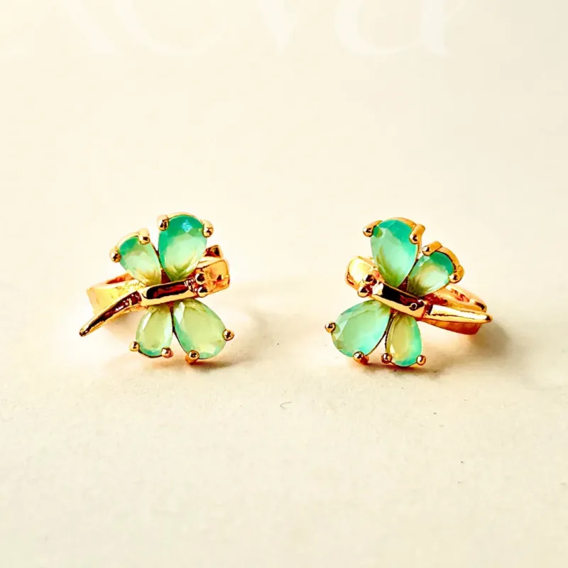 Xevar Butterfly Hoop Earrings blue