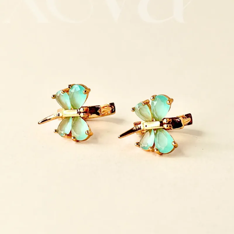 Xevar Butterfly Hoop Earrings blue