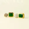 Zircon Stud Earrings green (3)