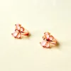 light pink butterfly hoops
