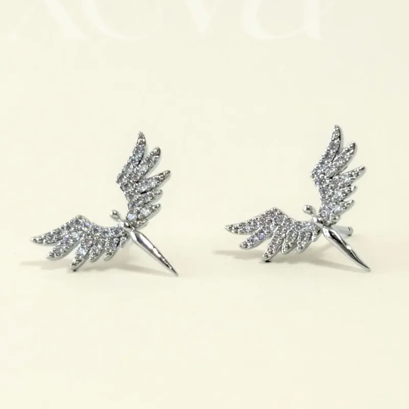 Wings earrings silver