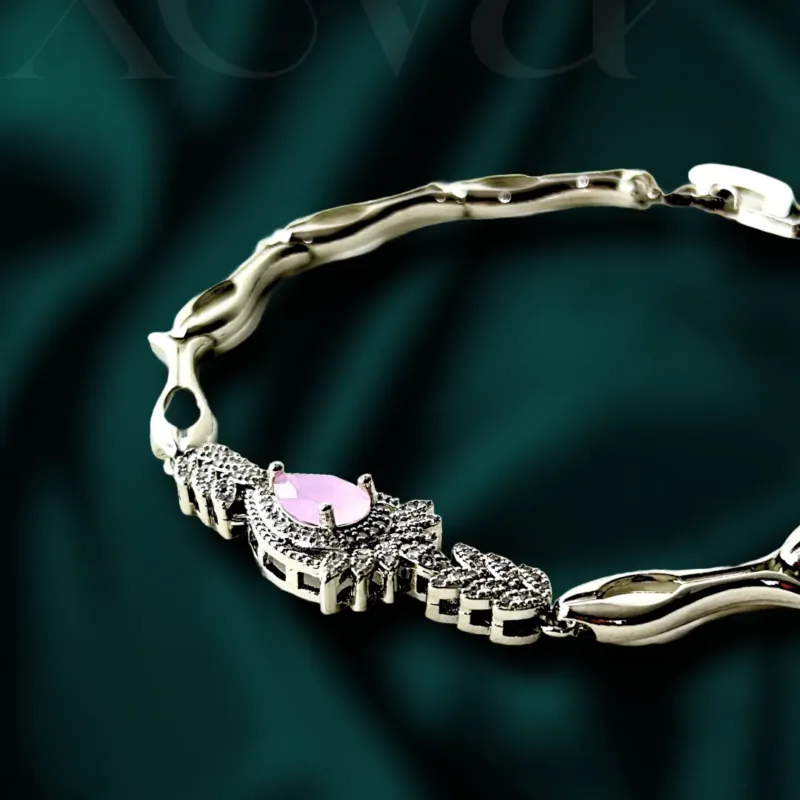 xevar bracelet silver pink