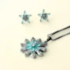 light blue flower set