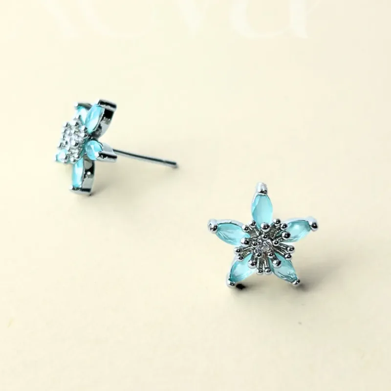 light blue flower set