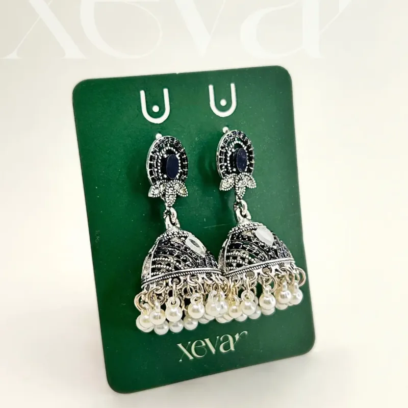 Black Jhumka Earrings