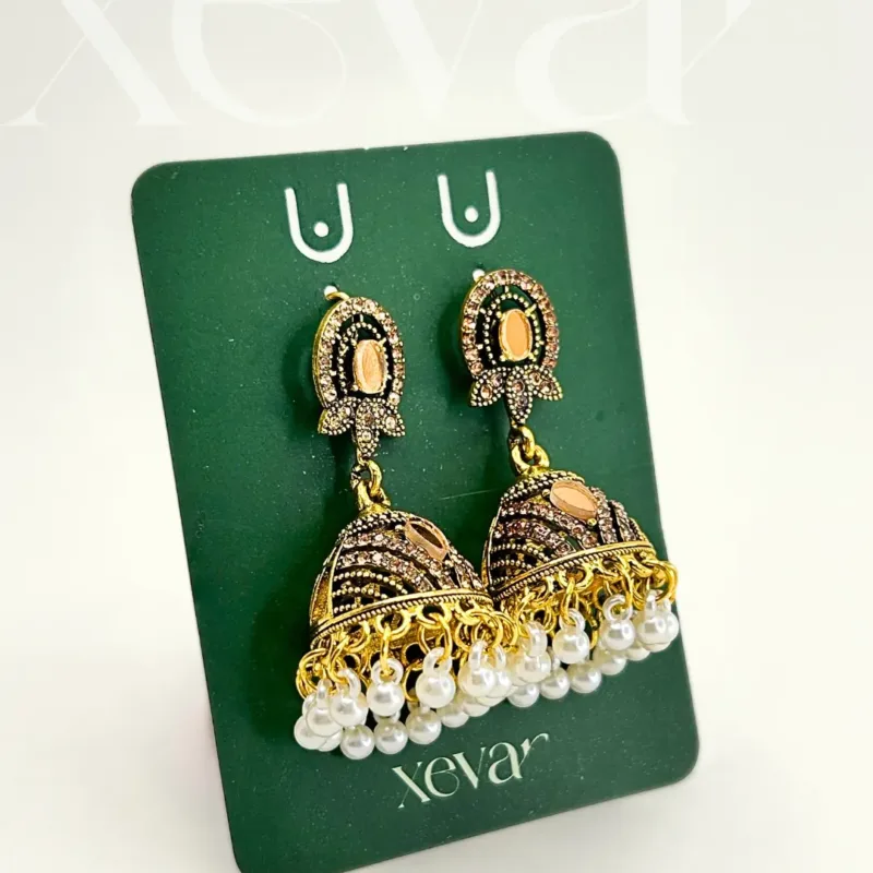 Gold Jhumka Earrings