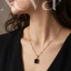 Reversible Square Pendant Necklace