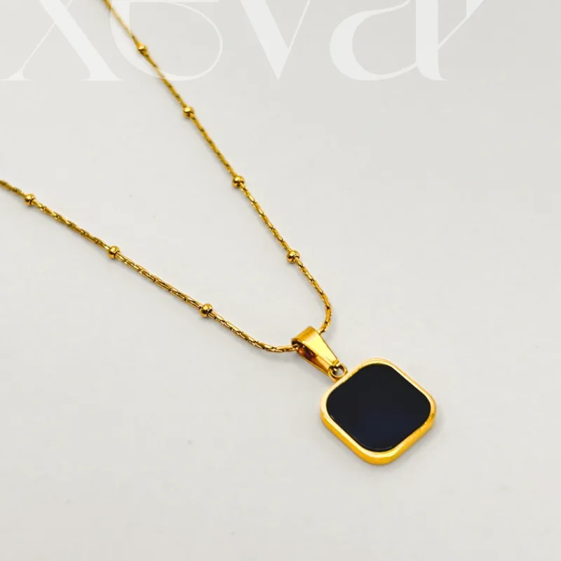 Reversible Square Pendant Necklace
