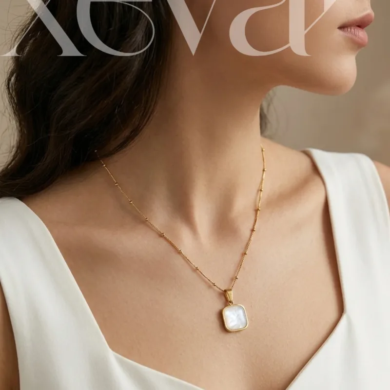 Reversible Square Pendant Necklace